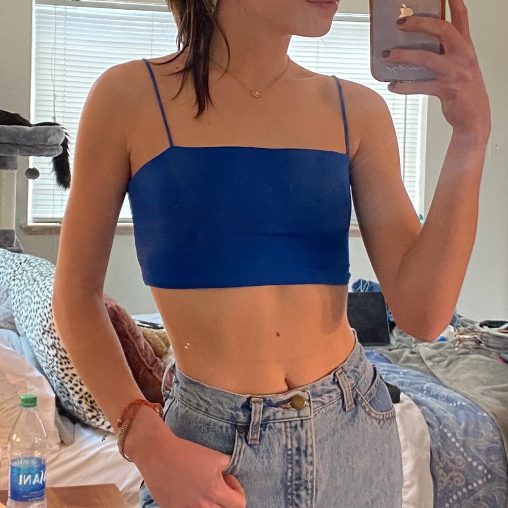 Shein Blue Crop Top